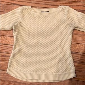 Tan textured 3/4 sleeve sweater